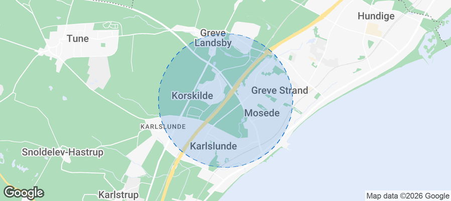 Greve Municipality Airbnb map